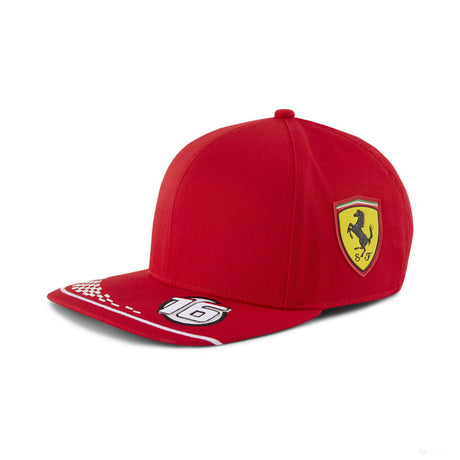 Ferrari Flatbrim Cap，Puma Charles Leclerc，红色，孩子, 2020 - FansBRANDS®
