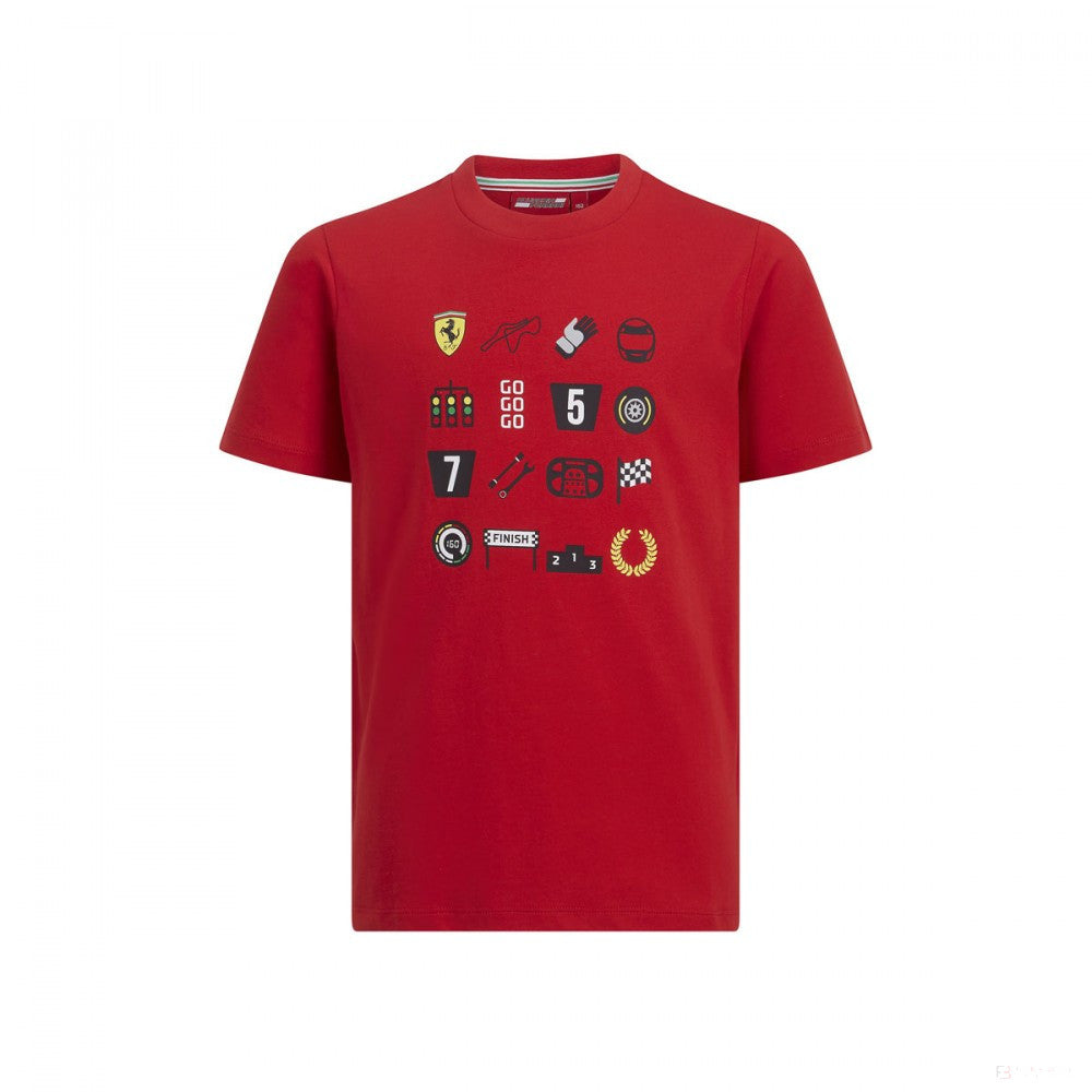 法拉利儿童 T 恤, 图形, 红色, 2019 - FansBRANDS®