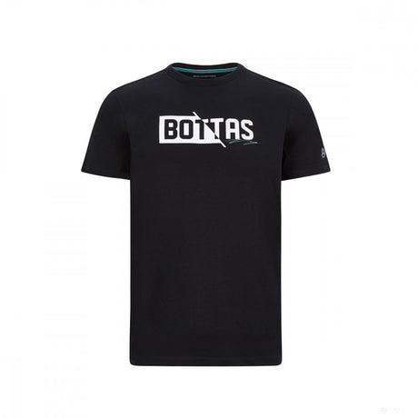 Mercedes T 恤，Valtteri Bottas #77，黑色，2020 - FansBRANDS®