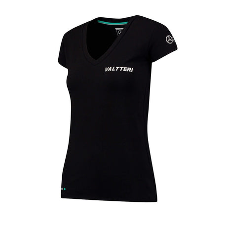 梅赛德斯女式 T 恤，Bottas Valtteri 77，黑色，2017 - FansBRANDS®