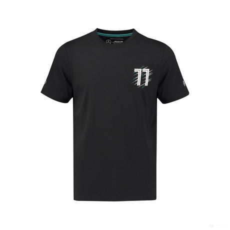 Mercedes T 恤, Bottas Valtteri 77, 黑色, 2018 - FansBRANDS®