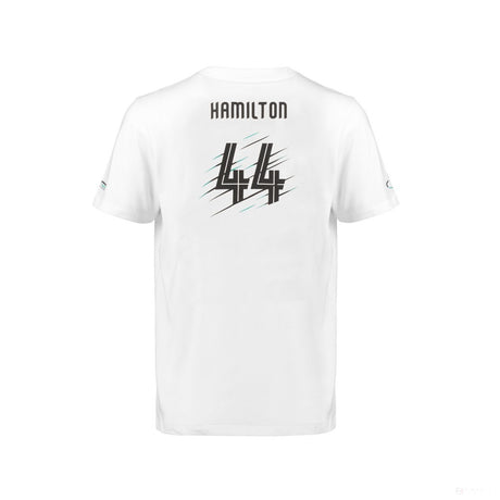 梅赛德斯儿童 T 恤，汉密尔顿，白色，2018 - FansBRANDS®