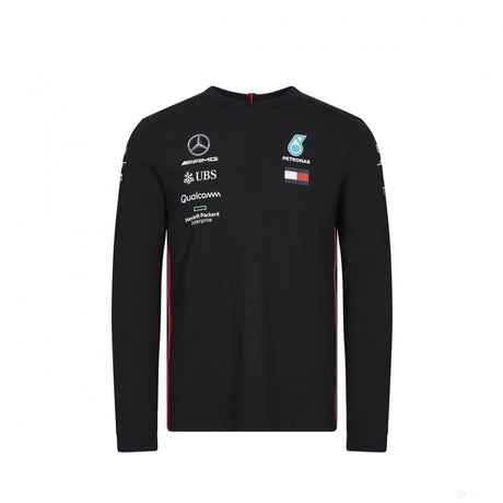 Mercedes 长袖 T 恤，长袖队，黑色，2019 - FansBRANDS®