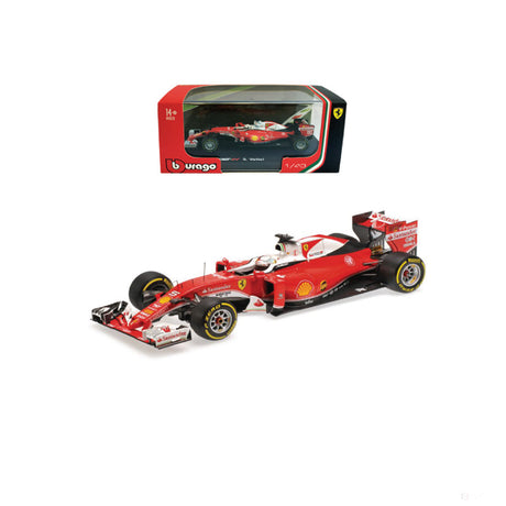 法拉利模型车, SF16-H Sebastian Vettel, 1:43 比例, 红色, 2018 - FansBRANDS®