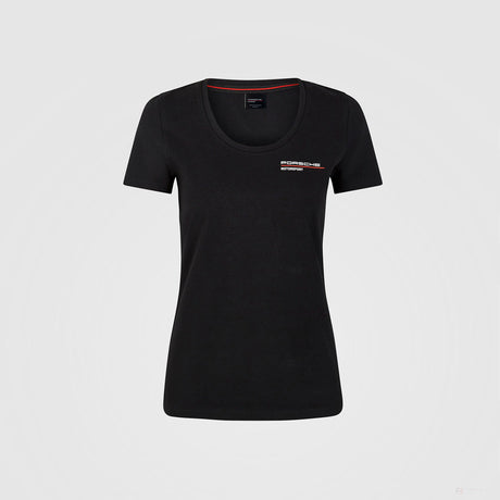 保时捷女士 T 恤，赛车运动，黑色，2022 - FansBRANDS®