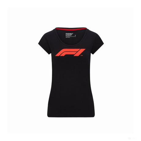 Formula 1 女式 T 恤，Formula 1 标志，黑色，2020 - FansBRANDS®
