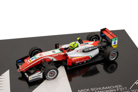 Mick Schumacher Model Car, Dallara Mercedes F317 F3 European 2018 年冠军，1:43 比例，白色，2018 - FansBRANDS®