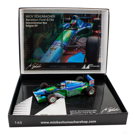 Mick Schumacher 模型车, Benetton Ford B194 Demo Run Belgium GP 2017, 1:43 scale, 蓝色, 2017 - FansBRANDS®