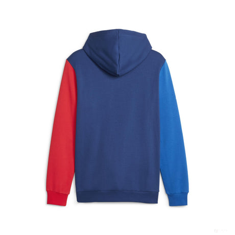 BMW MMS sweatshirt, hooded, Puma, ESS, fleece, blue - FansBRANDS®