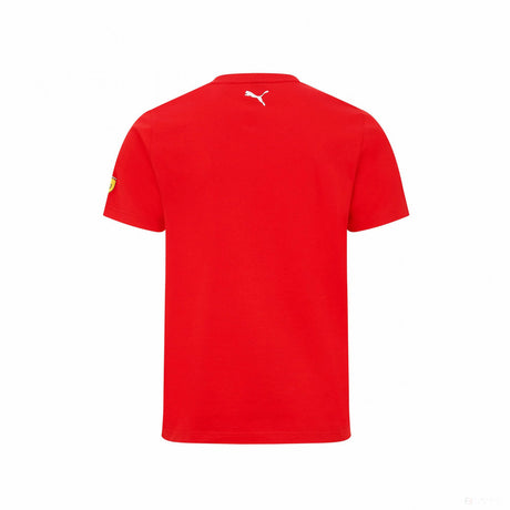 Ferrari T 恤，Carlos Sainz Driver，红色，2022