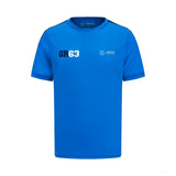 梅赛德斯-乔治-拉塞尔运动衬衫，蓝色 - FansBRANDS®