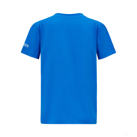 梅赛德斯-乔治-拉塞尔标志T恤，儿童，蓝色
