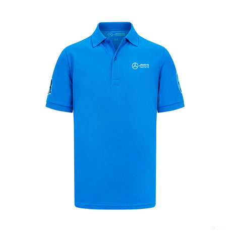 梅赛德斯男士乔治-拉塞尔领带T恤，蓝色 - FansBRANDS®