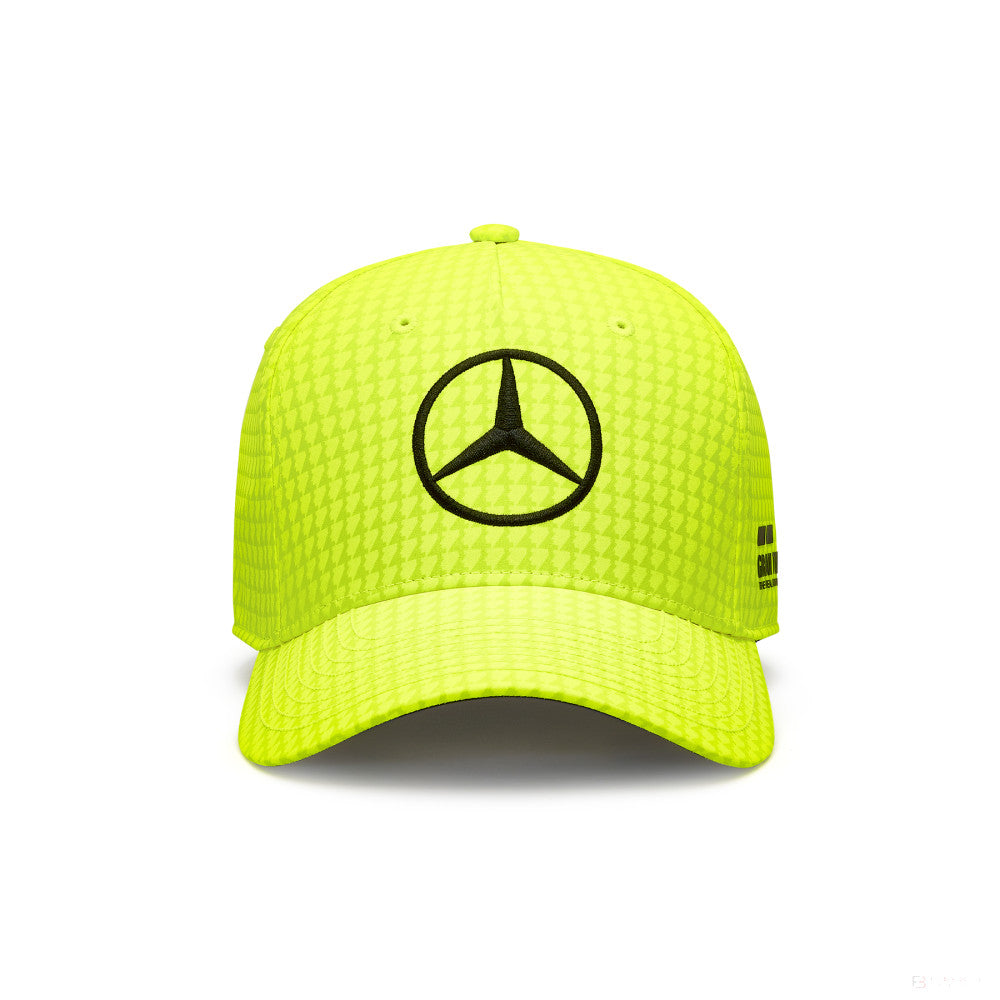 梅赛德斯车队儿童刘易斯-汉密尔顿上校司机棒球帽 霓虹黄色，2023年 - FansBRANDS®