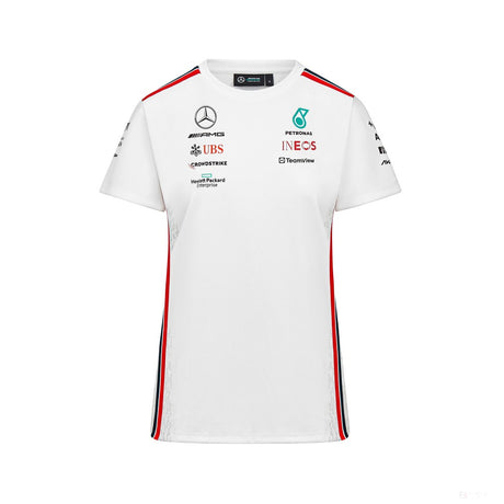 梅赛德斯车队，女司机T恤，白色，2023年 - FansBRANDS®