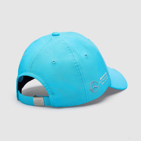 梅赛德斯车队，儿童乔治-拉塞尔棒球帽蓝色，2023年