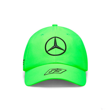 梅赛德斯车队，儿童乔治-拉塞尔棒球帽霓虹绿色，2023年 - FansBRANDS®