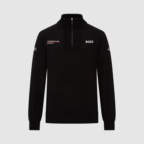 Porsche sweatshirt, knitted, team, black, 2023 - FansBRANDS®
