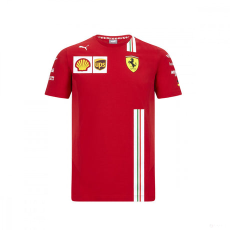 Ferrari T 恤, Puma Sebastian Vettel 圆领, 红色, 2020 - FansBRANDS®