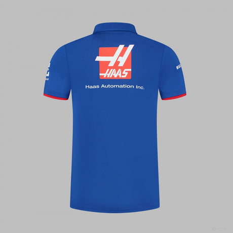Haas F1 Team Polo, Mens, Blue, 2022, - FansBRANDS®