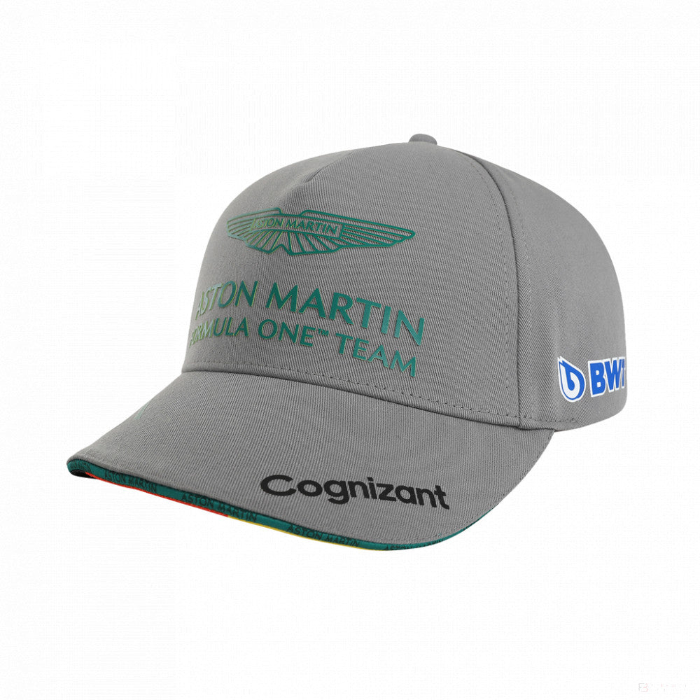 阿斯顿马丁塞巴斯蒂安维特尔棒球帽，成人，灰色，2022 - FansBRANDS®