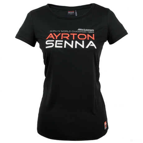 Ayrton Senna 女式 T 恤，1988 年世界冠军，黑色，2020 年 - FansBRANDS®