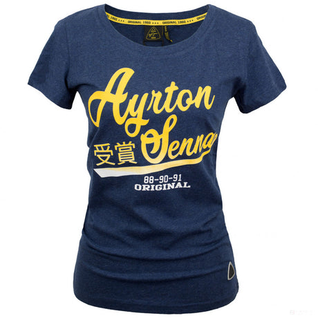 Ayrton Senna 女式 T 恤，复古，蓝色，2020 年 - FansBRANDS®