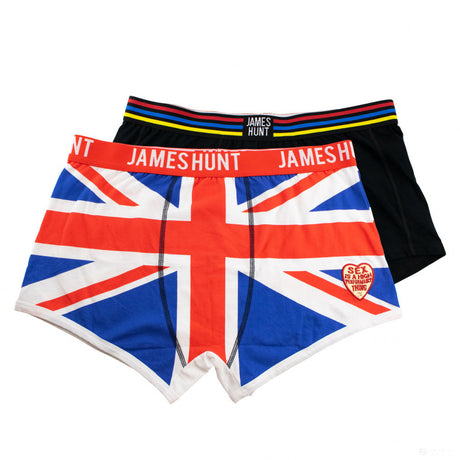 詹姆斯亨特内衣，头盔 + 英国国旗拳击手短裤 - 双装，蓝色，2021