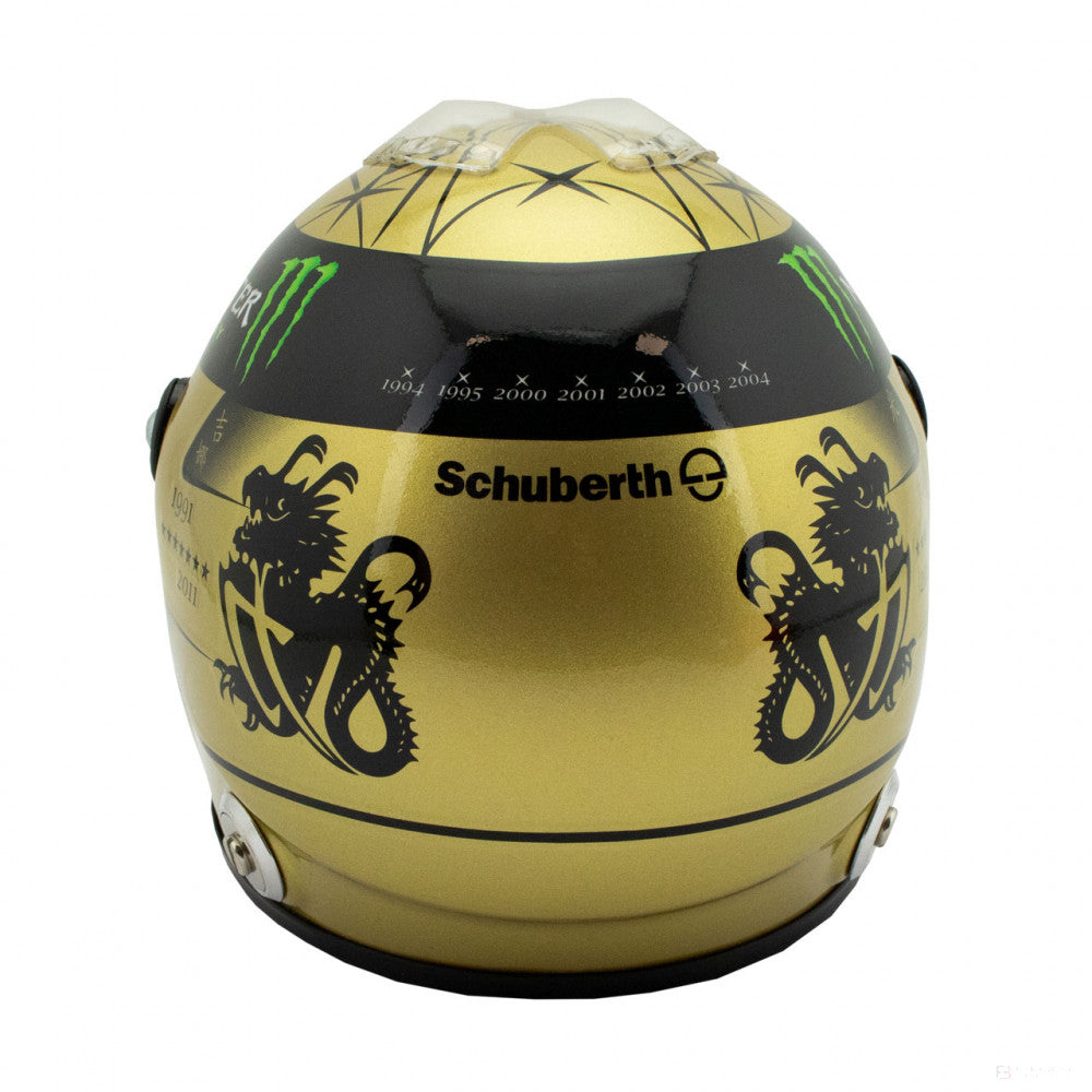 Michael舒马赫迷你头盔, 1:2 比例, 2011 Spa, 金色, 2020 - FansBRANDS®