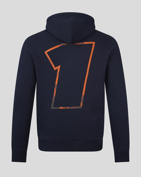 Red Bull Racing sweatshirt, hooded, Max Verstappen O2, blue - FansBRANDS®