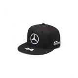 Mercedes Flatbrim Cap, Lewis Hamilton, Adult, Black, 2019